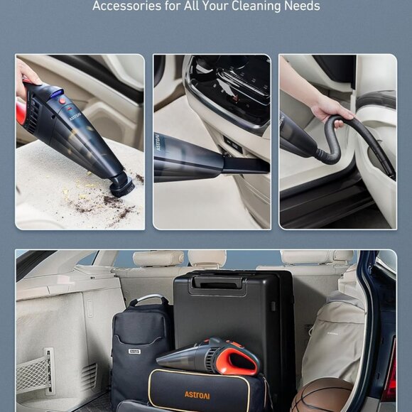 AstroAI Car Vacuum, Car Accessories, Portable Handheld Vacuum Cleaner with 12V D - Picture 8 of 11
